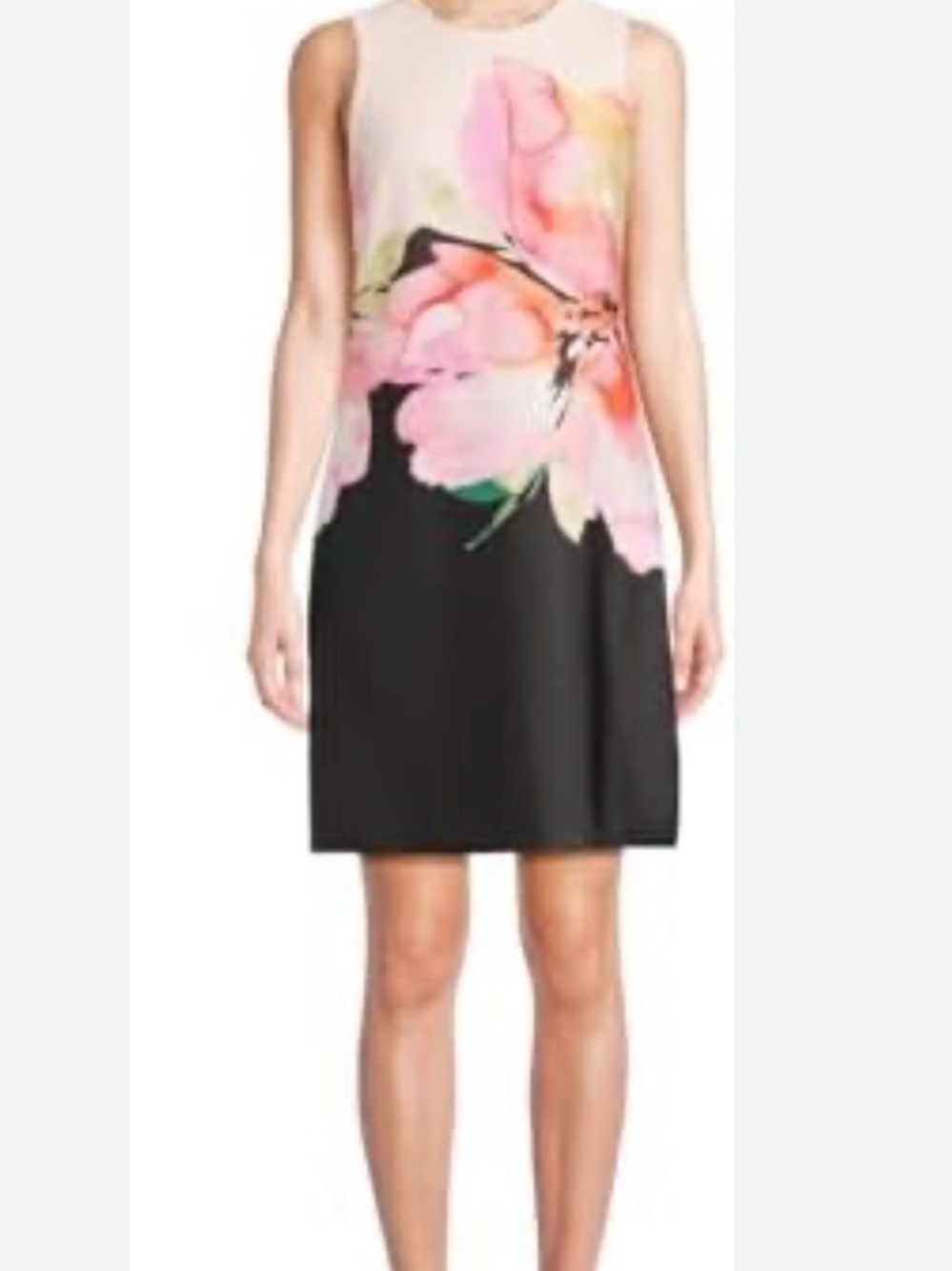 🩵 Rosey New Floral Print  Dress - blue & Black
